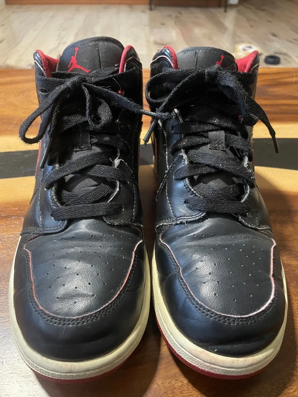 2016 Air Jordan 1 Mid “Black Red” “Lance Mountain Bred” Sneakers 6.5Y